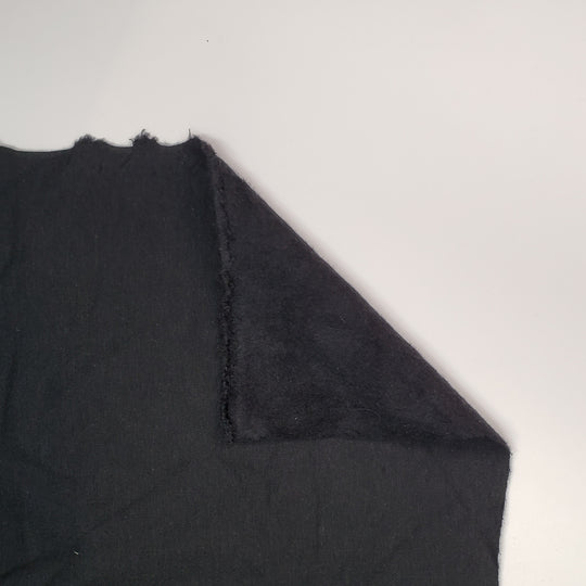 A Walk Home - Bamboo/Cotton Jersey Fleece Knit - Black - 0.5M Bundle - FABCYCLE Deadstock and Sustainble Fabrics and Sewing Supplies (4671894421617)