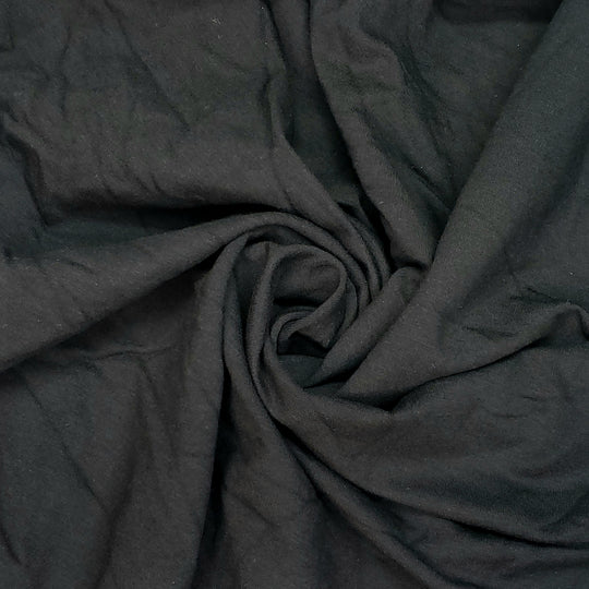 A Walk Home - Bamboo/Cotton Jersey Fleece Knit - Black - 0.5M Bundle - FABCYCLE Deadstock and Sustainble Fabrics and Sewing Supplies (4671894421617)