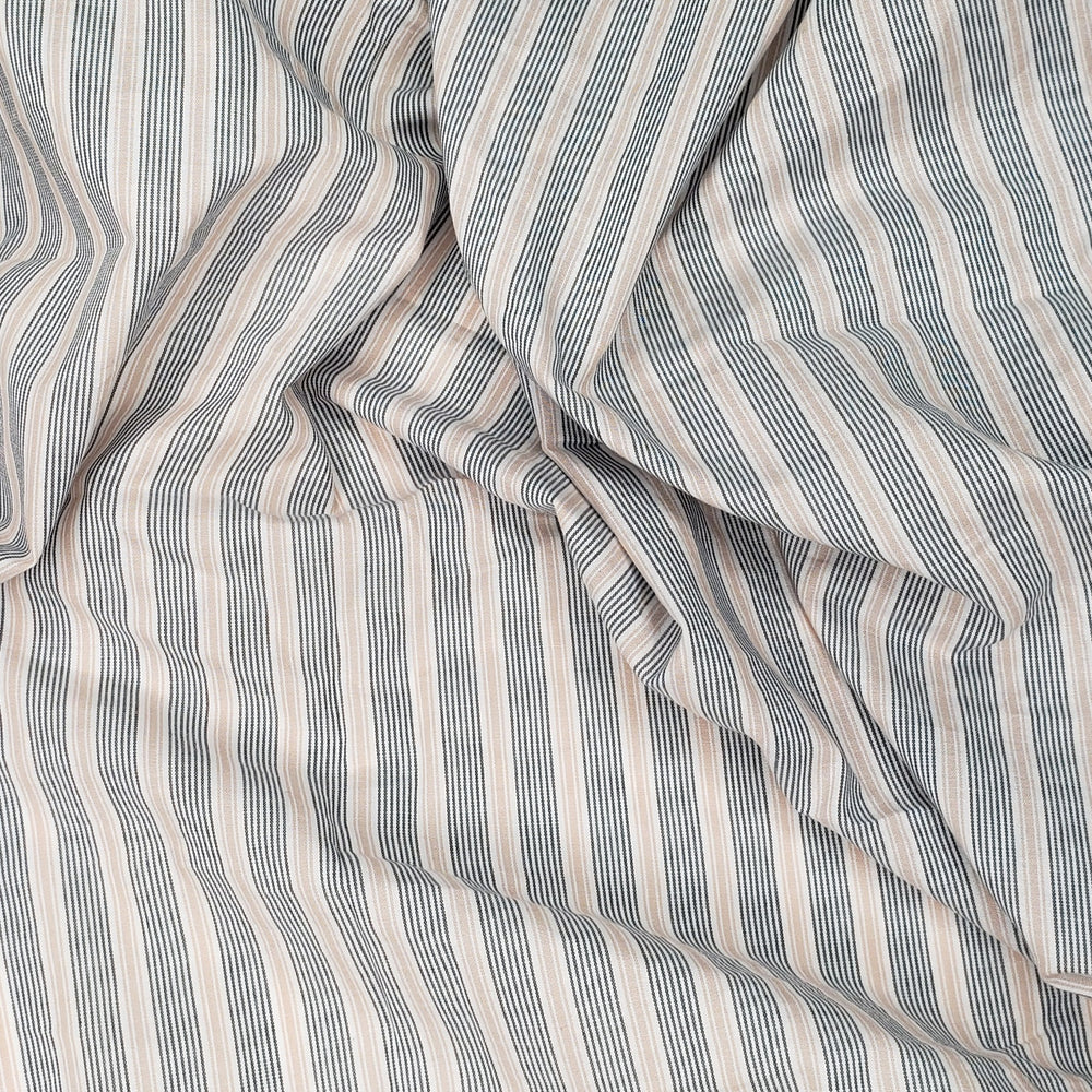 The Cruise Line - Cotton Woven - White Multi Stripes - 0.75M Bundle - FABCYCLE Deadstock and Sustainble Fabrics and Sewing Supplies (6544895311985)