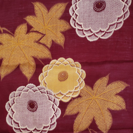 Growing Buds - Cotton Woven - Red Multi Floral - 1/2 Meter - FABCYCLE Deadstock and Sustainble Fabrics and Sewing Supplies (6550600351857)