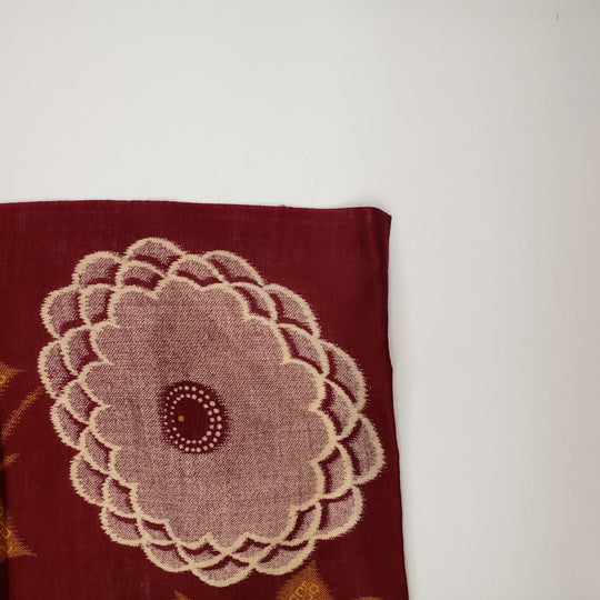 Growing Buds - Cotton Woven - Red Multi Floral - 1/2 Meter - FABCYCLE Deadstock and Sustainble Fabrics and Sewing Supplies (6550600351857)