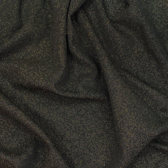 Golden Starry Night Sky - Poly Knit - Black - 0.7M Bundle - FABCYCLE Deadstock and Sustainble Fabrics and Sewing Supplies (6551934468209)