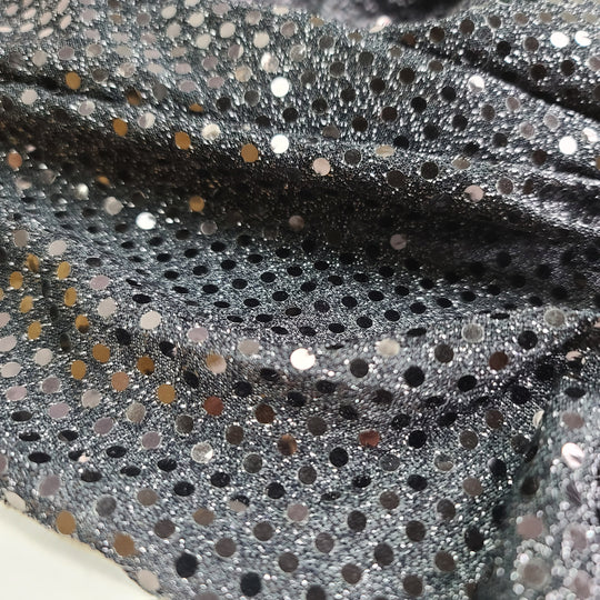 All That Jazz - Poly Knit - Black Polka Dots - 0.85M Bundle - FABCYCLE Deadstock and Sustainble Fabrics and Sewing Supplies (6551199383665)