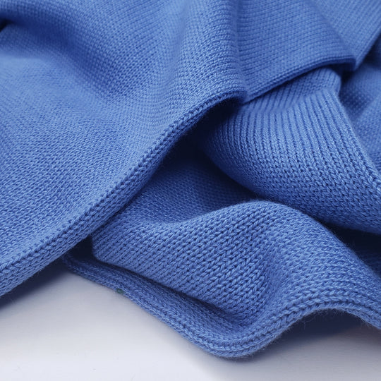 Charlie Blue - Acrylic Knit - Blue - 1.9M Bundle - FABCYCLE Deadstock and Sustainble Fabrics and Sewing Supplies (6556445376625)