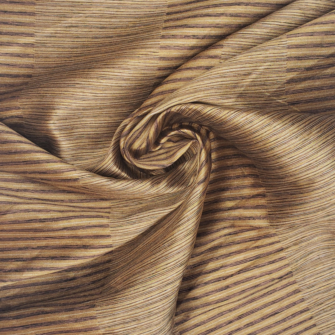 Couch Conversations - Poly Woven - Beige/Brown Short Stripes - 1.7M Bundle - FABCYCLE Deadstock and Sustainble Fabrics and Sewing Supplies (6557006758001)