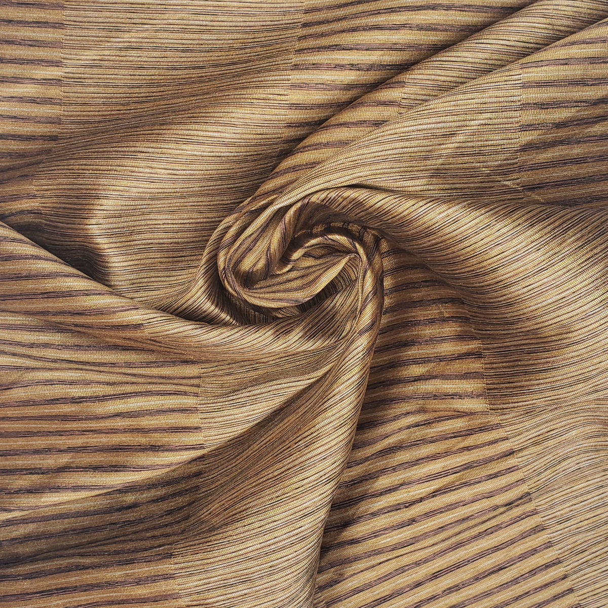 Couch Conversations - Poly Woven - Beige/Brown Short Stripes - 1.7M Bundle - FABCYCLE Deadstock and Sustainble Fabrics and Sewing Supplies (6557006758001)