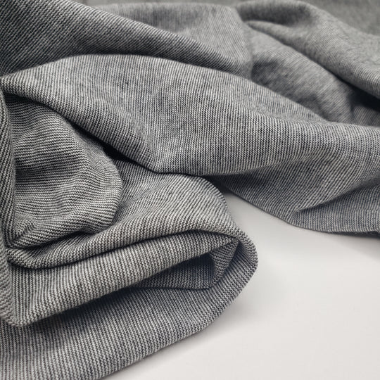 Pleasantville - Rayon From Bamboo Blend Knit - Grey Subtle Stripes - 2M Bundle - FABCYCLE Deadstock and Sustainble Fabrics and Sewing Supplies (6568824111217)