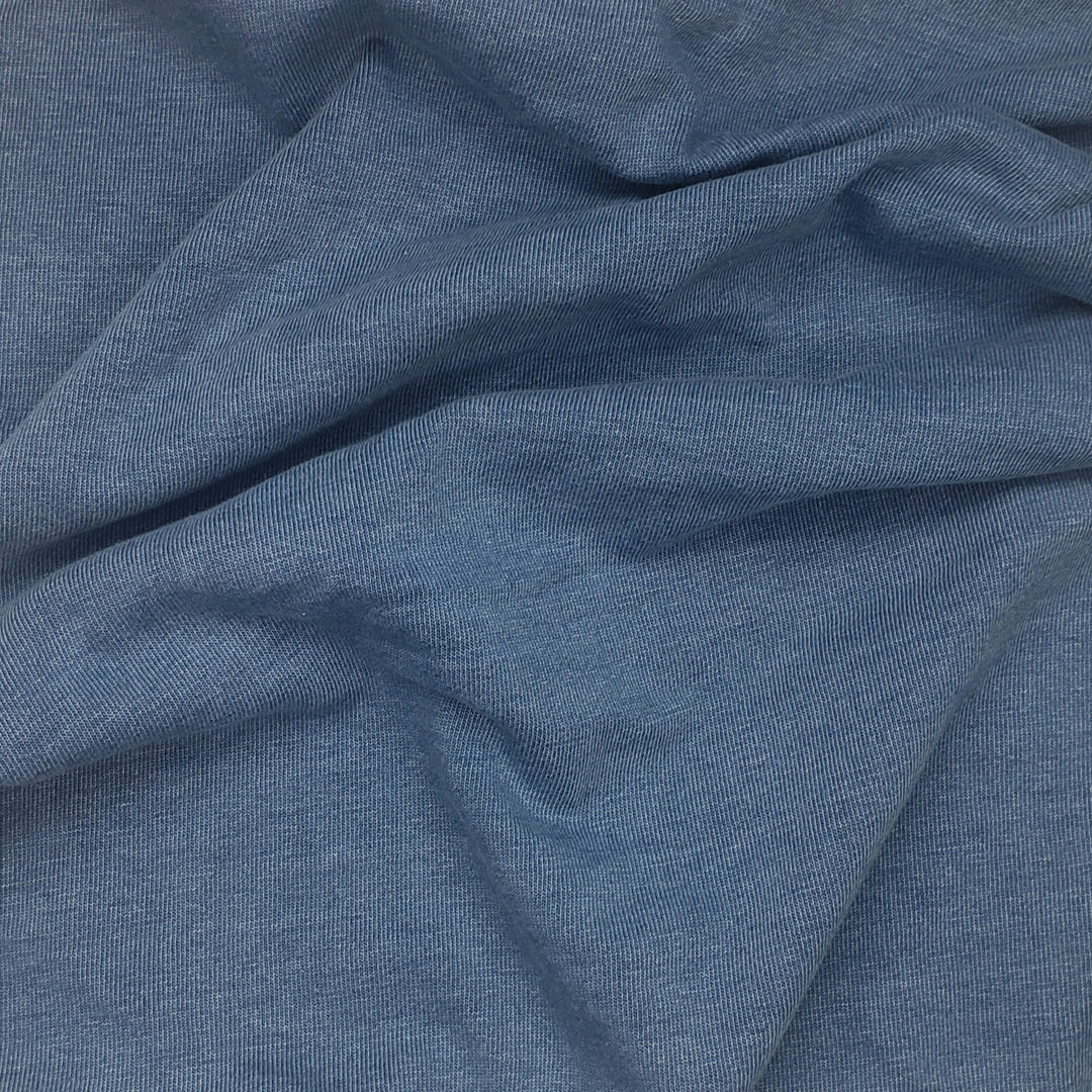 Blue Sky Sunday - Cotton Knit - Blue/White -1.5M Bundle - FABCYCLE Deadstock and Sustainble Fabrics and Sewing Supplies (6572117622897)