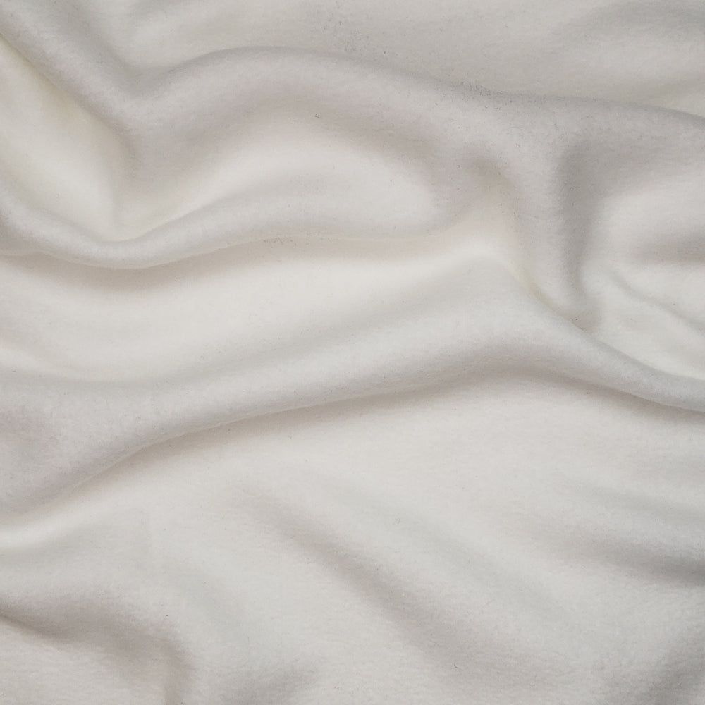 Soft Cozy Warm - Poly Knit - White - 1M Bundle - FABCYCLE Deadstock and Sustainble Fabrics and Sewing Supplies (6562225913969)
