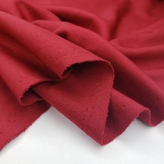 Notice Me Red - Polyester Blend Knit - Red - 1.8M Bundle - FABCYCLE Deadstock and Sustainble Fabrics and Sewing Supplies (6565283594353)