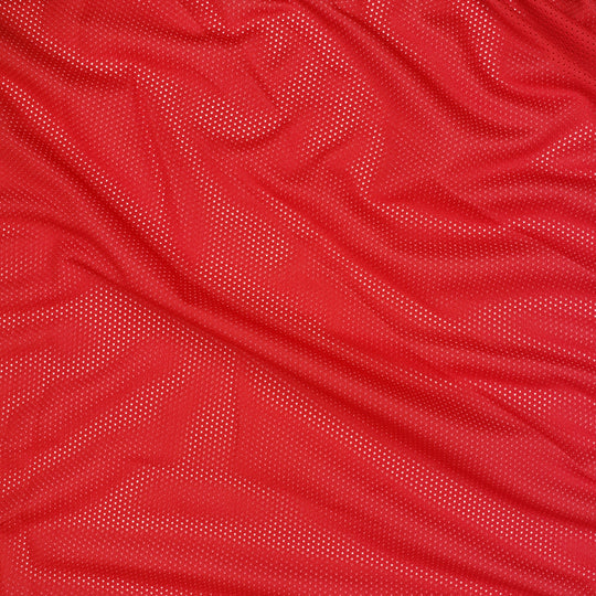 B Ball Baller - Sport Mesh Poly Knit - Red - 1/2 Meter - FABCYCLE Deadstock and Sustainble Fabrics and Sewing Supplies (6565283922033)