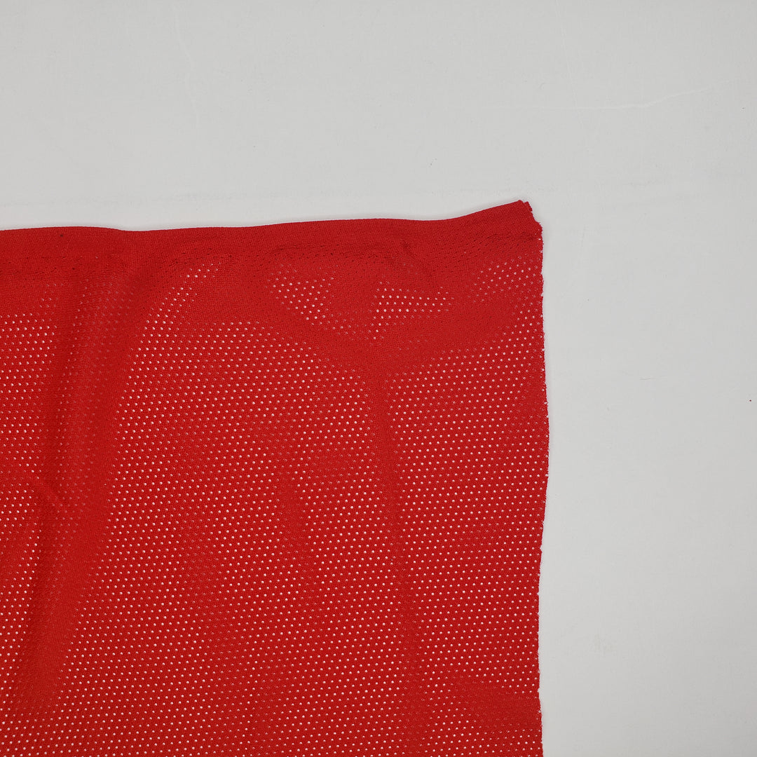 B Ball Baller - Sport Mesh Poly Knit - Red - 1/2 Meter - FABCYCLE Deadstock and Sustainble Fabrics and Sewing Supplies (6565283922033)