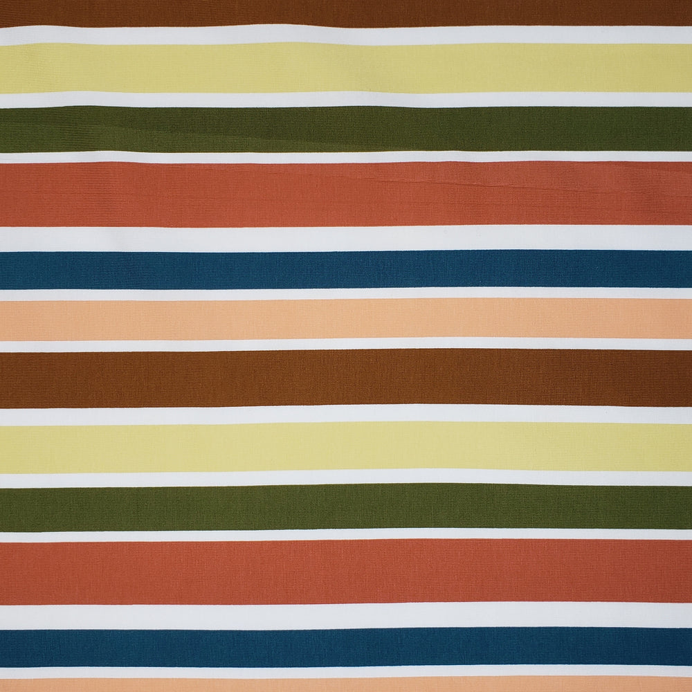 80's Folding Beach Chair - Cotton/Spandex Knit - Multi Stripes - 1/2 Meter - FABCYCLE Deadstock and Sustainble Fabrics and Sewing Supplies (6566976815217)