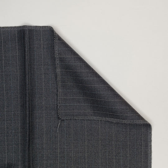 Formal Trousers - Pinstripe Wool Woven - Grey Pinstripe - 1.4M Bundle - FABCYCLE Deadstock and Sustainble Fabrics and Sewing Supplies (6568368898161)