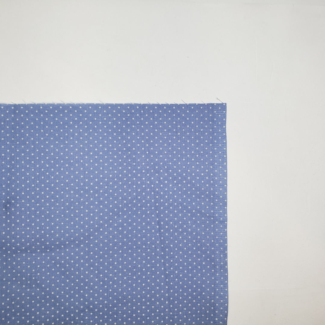 Make Believe Castle - Cotton Woven - Blue Polka Dots - 3M Bundle - FABCYCLE Deadstock and Sustainble Fabrics and Sewing Supplies (6568365457521)