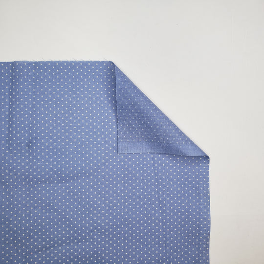 Make Believe Castle - Cotton Woven - Blue Polka Dots - 3M Bundle - FABCYCLE Deadstock and Sustainble Fabrics and Sewing Supplies (6568365457521)