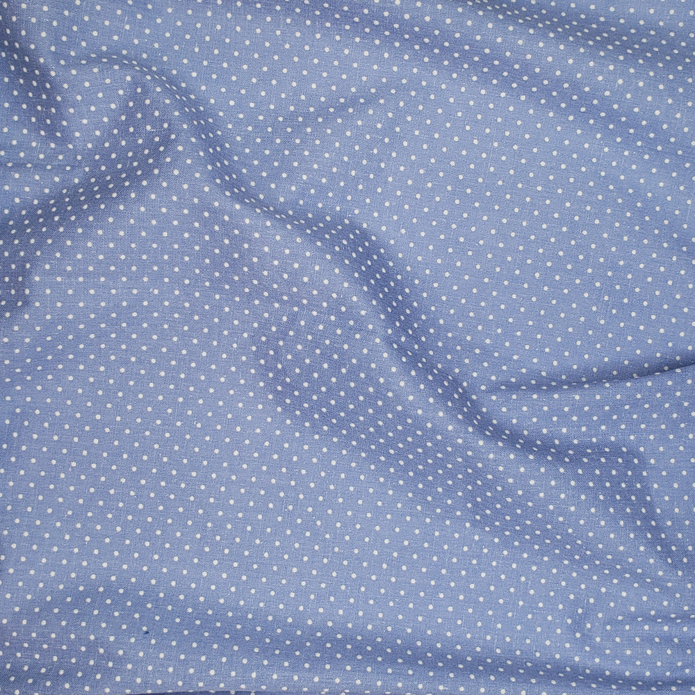 Make Believe Castle - Cotton Woven - Blue Polka Dots - 3M Bundle - FABCYCLE Deadstock and Sustainble Fabrics and Sewing Supplies (6568365457521)