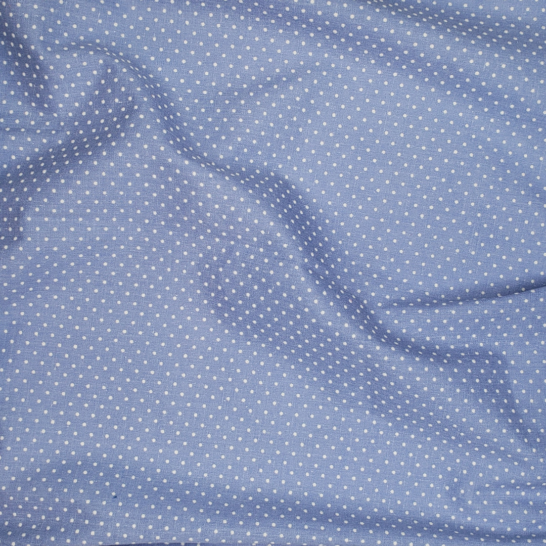Make Believe Castle - Cotton Woven - Blue Polka Dots - 3M Bundle - FABCYCLE Deadstock and Sustainble Fabrics and Sewing Supplies (6568365457521)