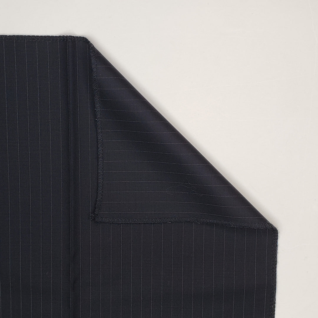 Luxury Coal Stripes - Twill pinstripe Wool Woven - Black Pinstripe - Bundles - FABCYCLE Deadstock and Sustainble Fabrics and Sewing Supplies (6568401174641)