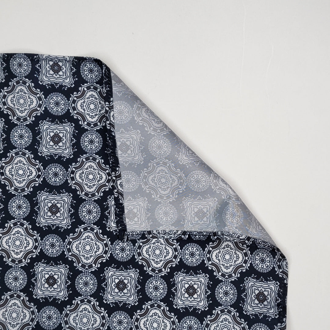 Now That Is A Fancy Pattern - Plain Weave Poly Woven - Navy Multi Geometric - 1.15M Bundle - FABCYCLE Deadstock and Sustainble Fabrics and Sewing Supplies (6568413757553)