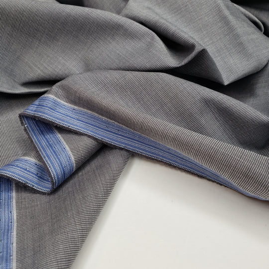 Summertime Shirts - Plain Weave Cotton Blend Woven - Grey - 1M Bundle - FABCYCLE Deadstock and Sustainble Fabrics and Sewing Supplies (6568412971121)