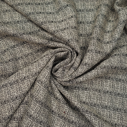 Tunnel Static - Poly/Cotton Woven - White/Black Abstract - 2.25M Bundle - FABCYCLE Deadstock and Sustainble Fabrics and Sewing Supplies (6568740683889)