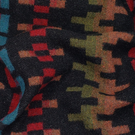 Getting Cozy Together - Acrylic Woven - Black Multi Geometric - 3M Bundle - FABCYCLE Deadstock and Sustainble Fabrics and Sewing Supplies (6568739733617)