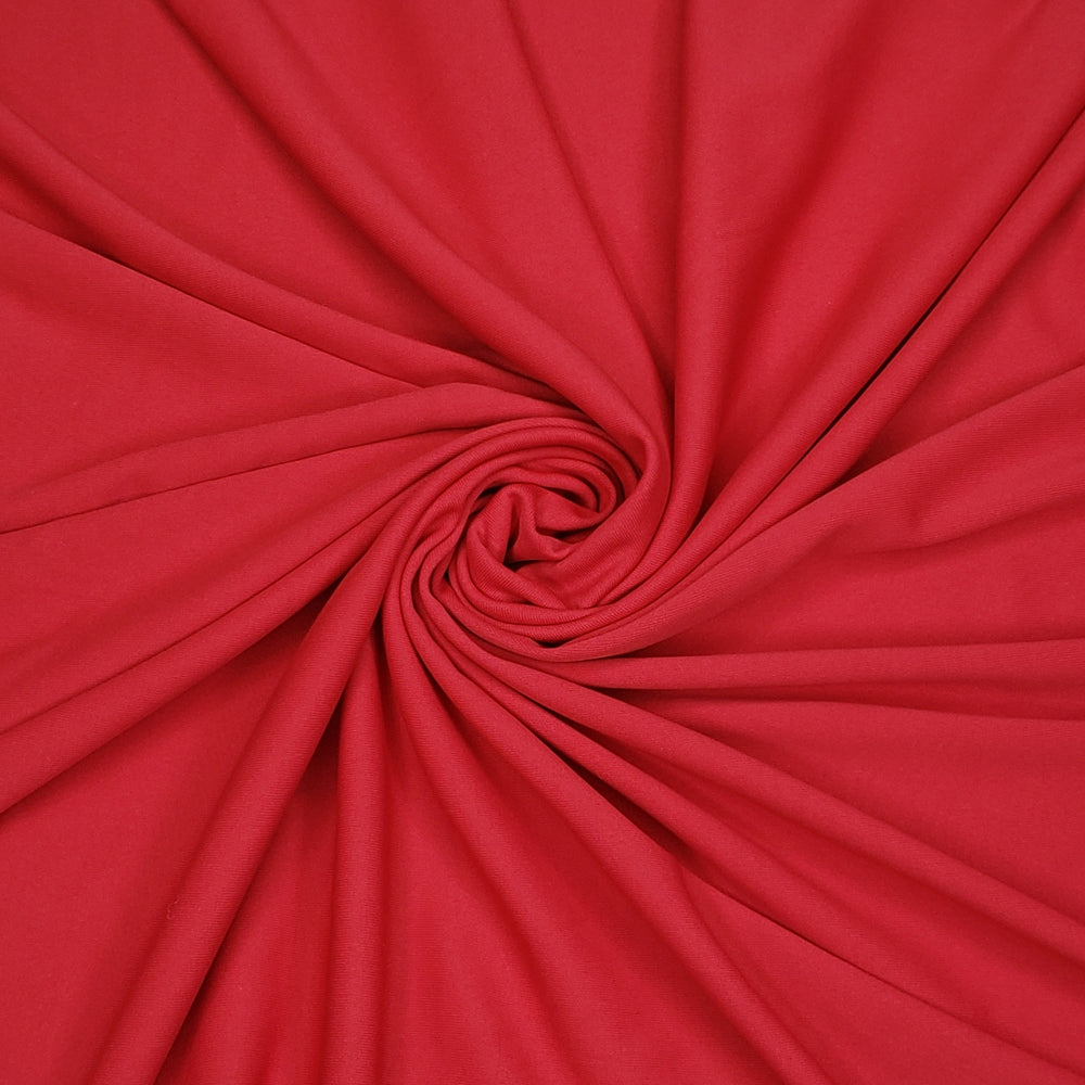Gobbler Neck - Sport Mesh Polyester Blend Knit - Red - 1/2 Meter - FABCYCLE Deadstock and Sustainble Fabrics and Sewing Supplies (6569595175025)