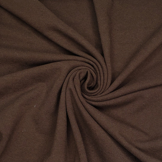 Garden Soil - Tubular Jersey Cotton Blend Knit - Brown - 1M Bundle - FABCYCLE Deadstock and Sustainble Fabrics and Sewing Supplies (6569592455281)