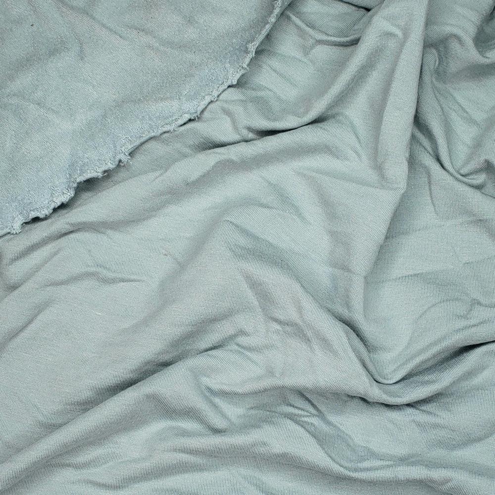 Under The Iceberg - Jersey Fleece Rayon From Bamboo Blend Knit - Blue - 1.3M Bundle - FABCYCLE Deadstock and Sustainble Fabrics and Sewing Supplies (6571340922993)