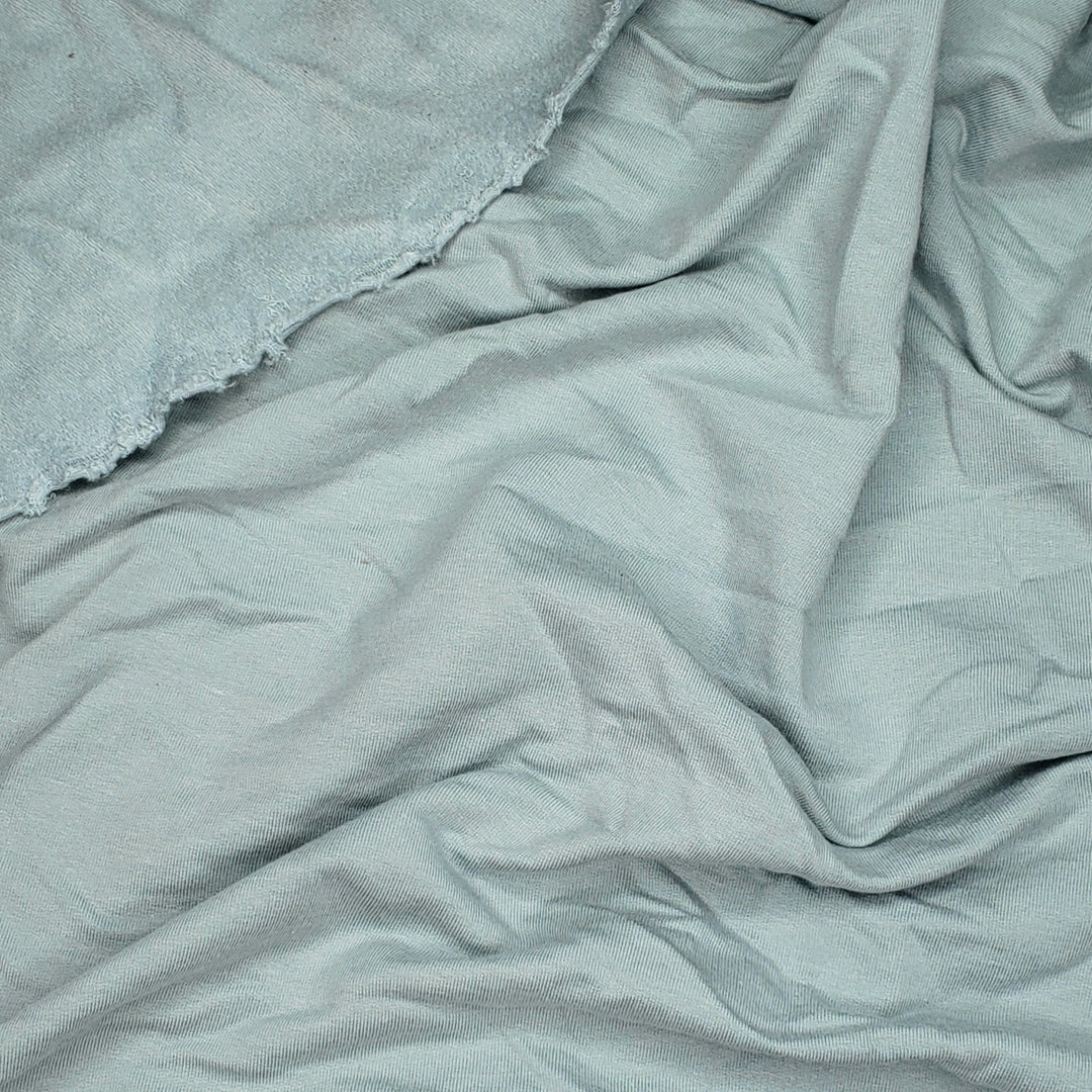 Under The Iceberg - Jersey Fleece Rayon From Bamboo Blend Knit - Blue - 1.3M Bundle - FABCYCLE Deadstock and Sustainble Fabrics and Sewing Supplies (6571340922993)
