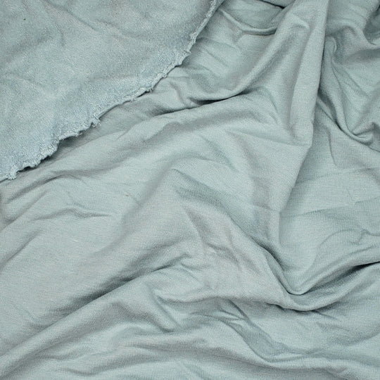 Under The Iceberg - Jersey Fleece Rayon From Bamboo Blend Knit - Blue - 1.3M Bundle - FABCYCLE Deadstock and Sustainble Fabrics and Sewing Supplies (6571340922993)