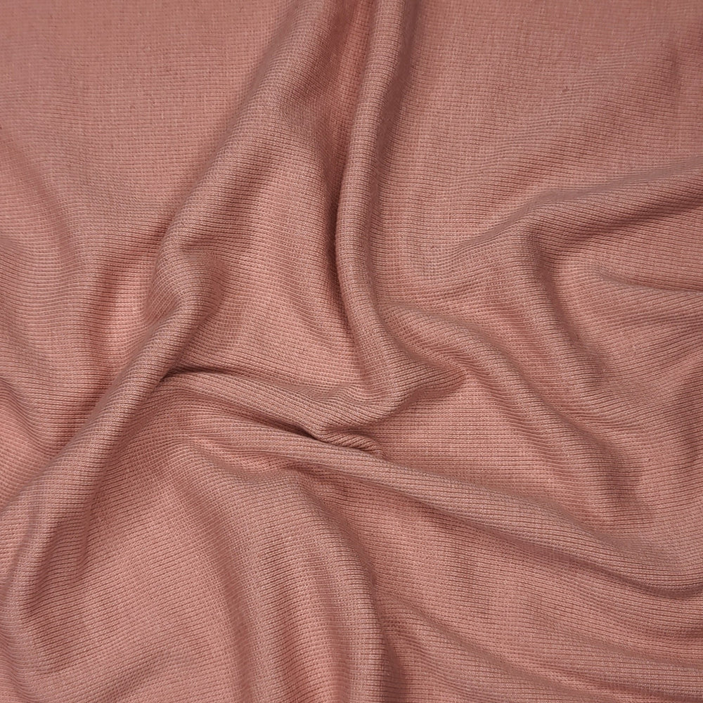 Pink Paws - Tubular Rib Knit Bamboo/Cotton Knit - Pink - 0.5M Bundle - FABCYCLE Deadstock and Sustainble Fabrics and Sewing Supplies (6575203516529)
