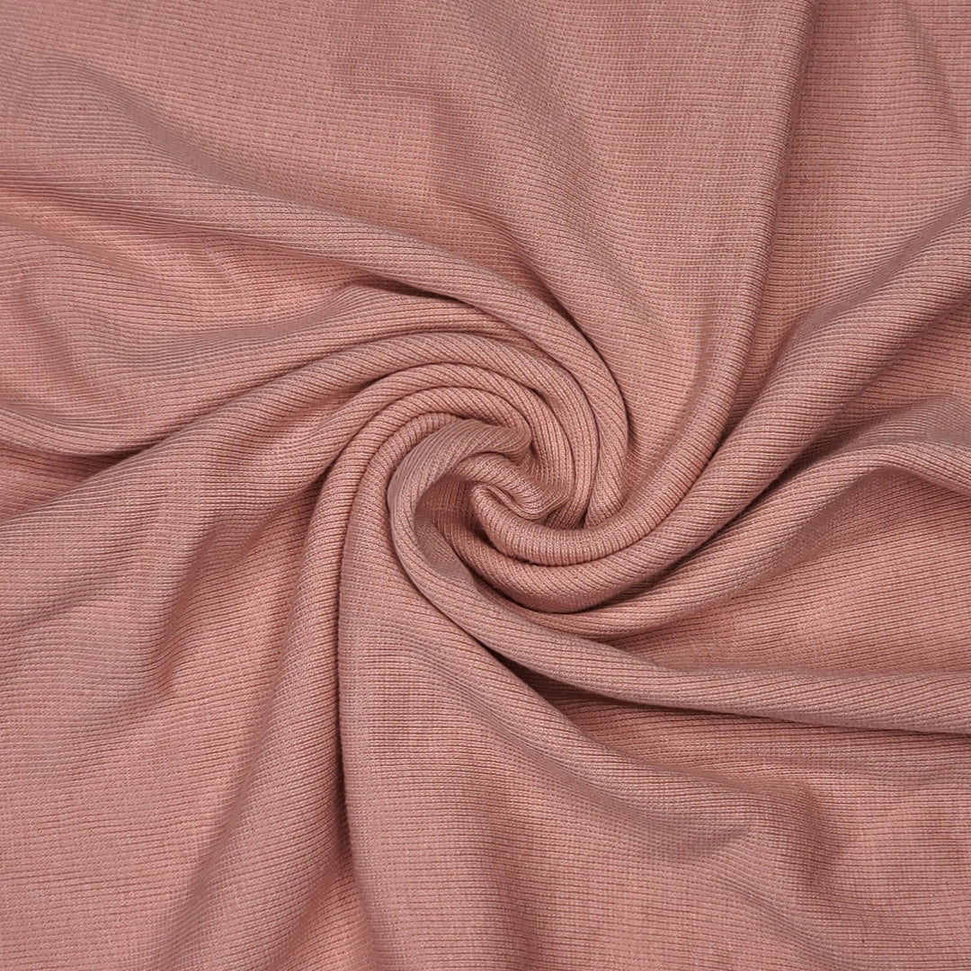 Pink Paws - Tubular Rib Knit Bamboo/Cotton Knit - Pink - 0.5M Bundle - FABCYCLE Deadstock and Sustainble Fabrics and Sewing Supplies (6575203516529)