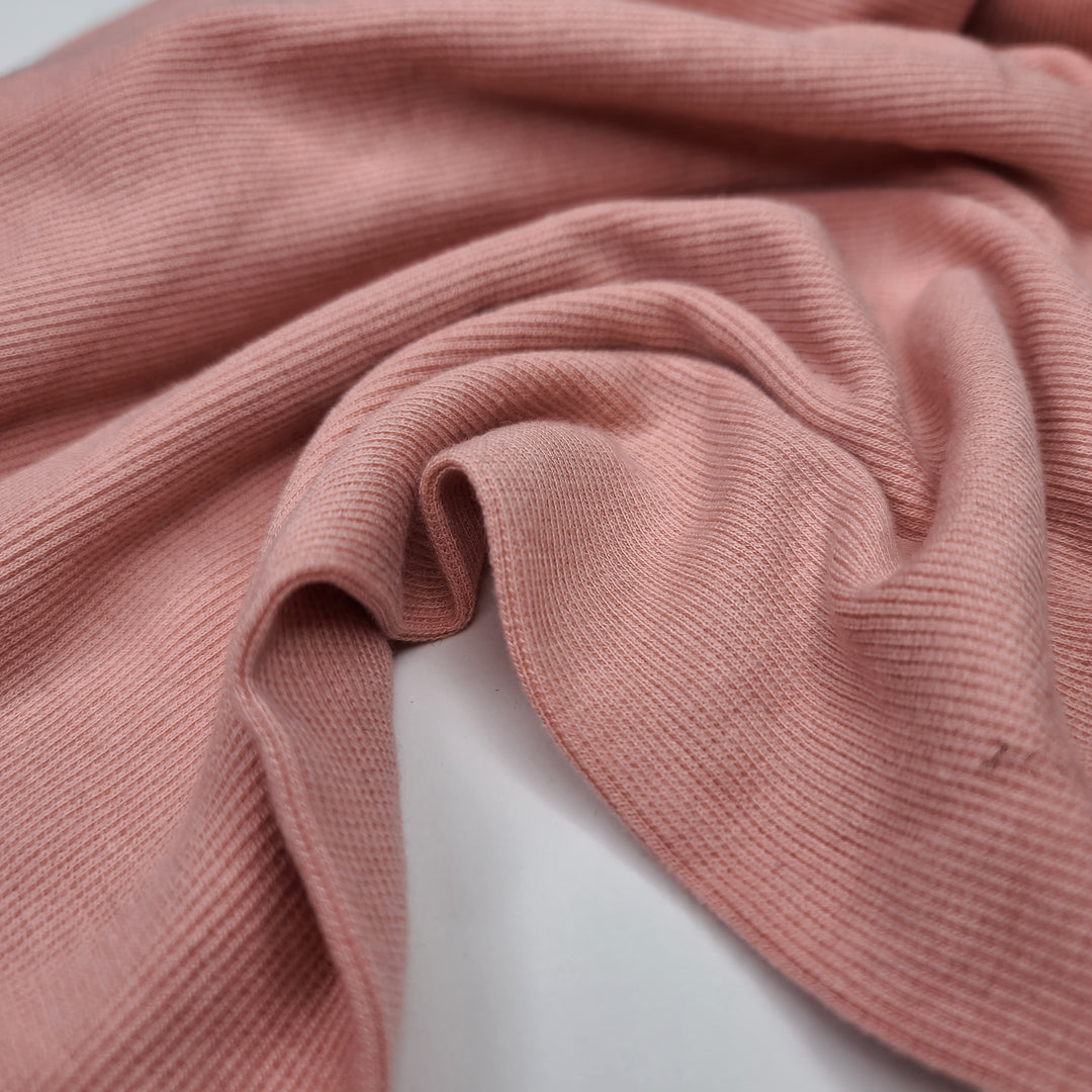 Pink Paws - Tubular Rib Knit Bamboo/Cotton Knit - Pink - 0.5M Bundle - FABCYCLE Deadstock and Sustainble Fabrics and Sewing Supplies (6575203516529)