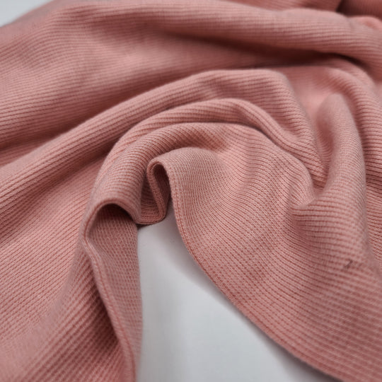 Pink Paws - Tubular Rib Knit Bamboo/Cotton Knit - Pink - 0.5M Bundle - FABCYCLE Deadstock and Sustainble Fabrics and Sewing Supplies (6575203516529)