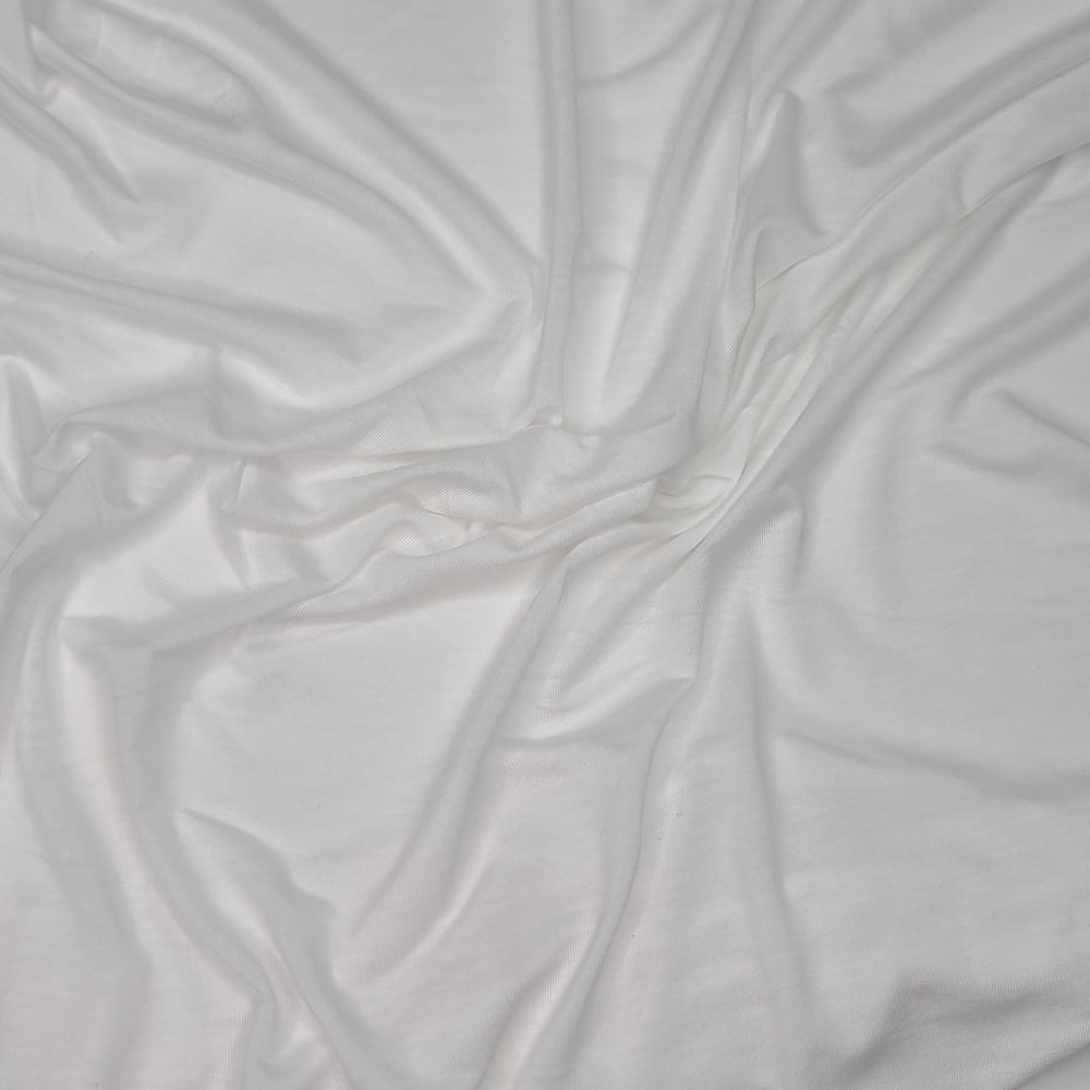 Sun Protection - Jersey Modal Knit - White - 1/2 Meter - FABCYCLE Deadstock and Sustainble Fabrics and Sewing Supplies (6575610855537)