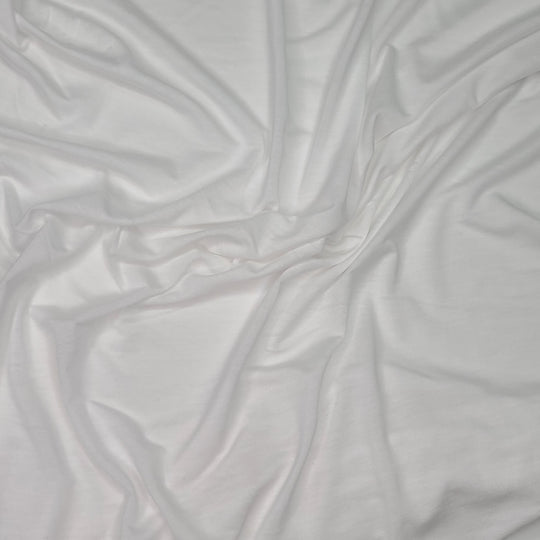 Sun Protection - Jersey Modal Knit - White - 1/2 Meter - FABCYCLE Deadstock and Sustainble Fabrics and Sewing Supplies (6575610855537)