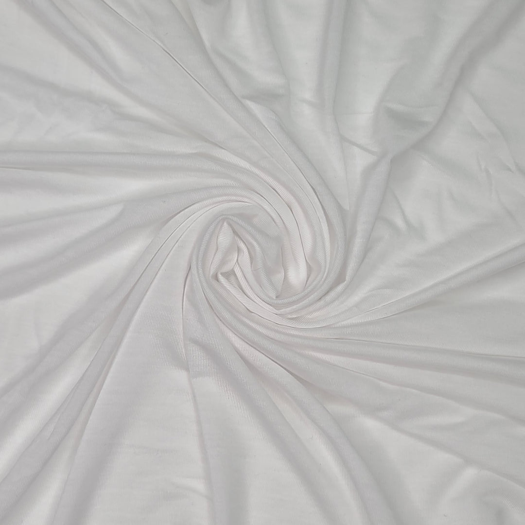 Sun Protection - Jersey Modal Knit - White - 1/2 Meter - FABCYCLE Deadstock and Sustainble Fabrics and Sewing Supplies (6575610855537)
