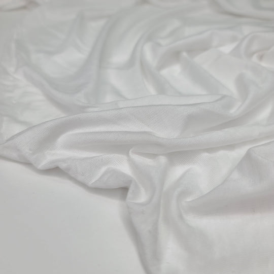 Sun Protection - Jersey Modal Knit - White - 1/2 Meter - FABCYCLE Deadstock and Sustainble Fabrics and Sewing Supplies (6575610855537)