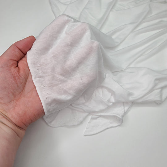 Sun Protection - Jersey Modal Knit - White - 1/2 Meter - FABCYCLE Deadstock and Sustainble Fabrics and Sewing Supplies (6575610855537)