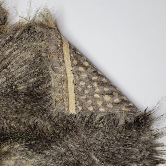 Chinchilla - Long Hair Faux Fur Poly Knit - Beige/Brown - 1M Bundle - FABCYCLE Deadstock and Sustainble Fabrics and Sewing Supplies (6580788756593)