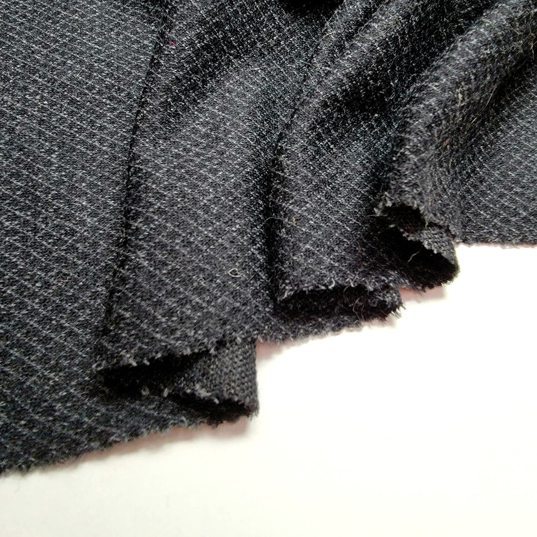 Gridiron - Jersey Wool Knit - Grey - 1M Bundle - FABCYCLE Deadstock and Sustainble Fabrics and Sewing Supplies (6586164019313)