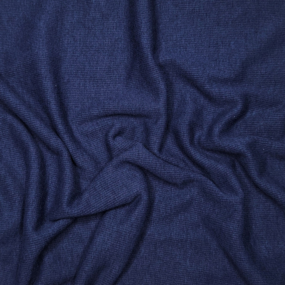 A Deep Ocean Explorer - Tubular Rib Knit Cotton Blend Knit - Navy - 1M Bundle - FABCYCLE Deadstock and Sustainble Fabrics and Sewing Supplies (6594590507121)