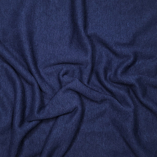 A Deep Ocean Explorer - Tubular Rib Knit Cotton Blend Knit - Navy - 1M Bundle - FABCYCLE Deadstock and Sustainble Fabrics and Sewing Supplies (6594590507121)