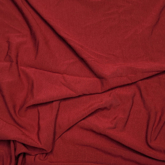 Stubborn Red - Jersey Tencel/Spandex Knit - Dark Red - 0.9M Bundle - FABCYCLE Deadstock and Sustainble Fabrics and Sewing Supplies (6594743631985)