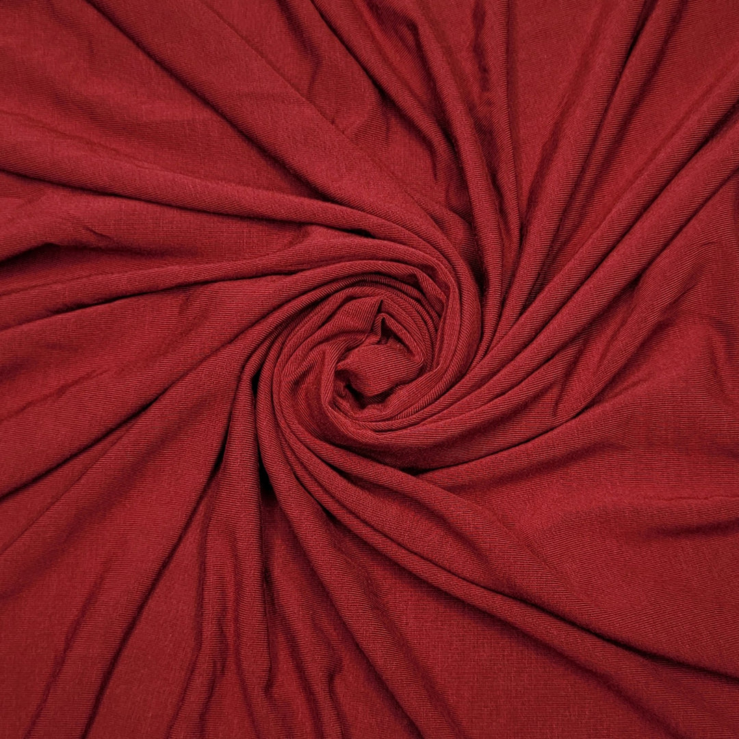 Stubborn Red - Jersey Tencel/Spandex Knit - Dark Red - 0.9M Bundle - FABCYCLE Deadstock and Sustainble Fabrics and Sewing Supplies (6594743631985)