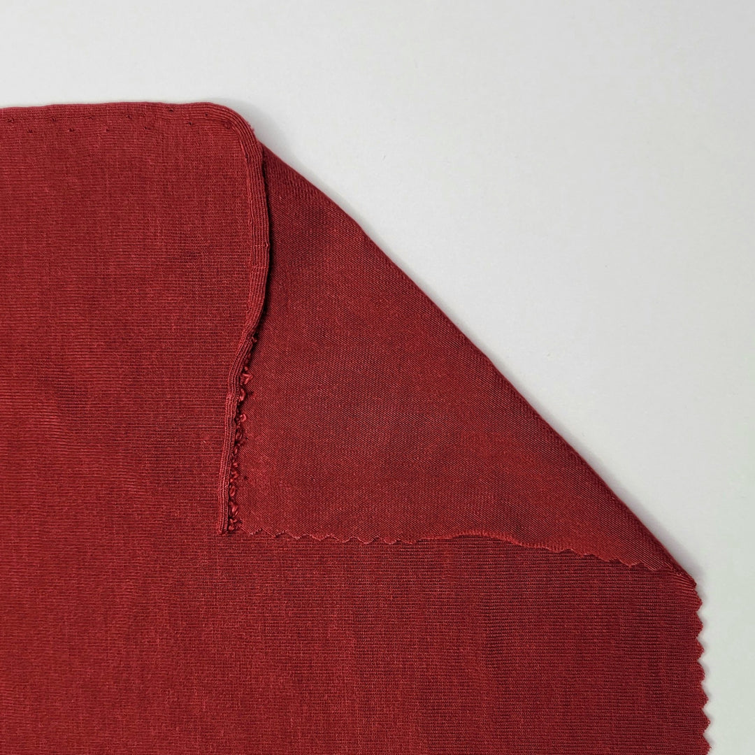 Stubborn Red - Jersey Tencel/Spandex Knit - Dark Red - 0.9M Bundle - FABCYCLE Deadstock and Sustainble Fabrics and Sewing Supplies (6594743631985)