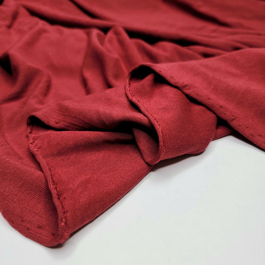Stubborn Red - Jersey Tencel/Spandex Knit - Dark Red - 0.9M Bundle - FABCYCLE Deadstock and Sustainble Fabrics and Sewing Supplies (6594743631985)