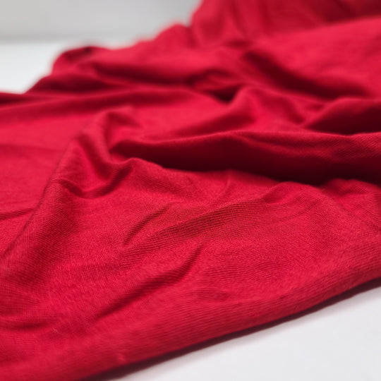 He Wears A Baseball Cap - Jersey Cotton Blend Knit - Red - 1.25M Bundle - FABCYCLE Deadstock and Sustainble Fabrics and Sewing Supplies (6595646324849)